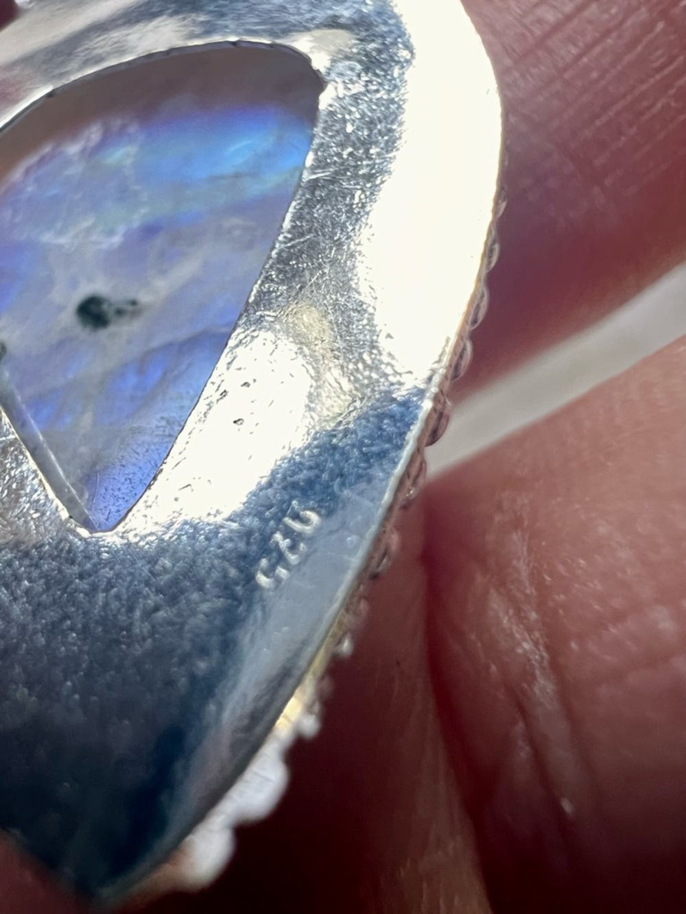 925 OMG OMG! Insane Flash Rainbow Moonstone Pendant Necklace - Picture 10 of 11